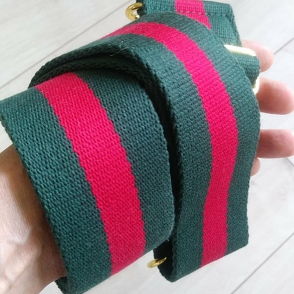 EXTRA THICK RED/GREEN CROSSBODY ADJUSTABLE STRAP
